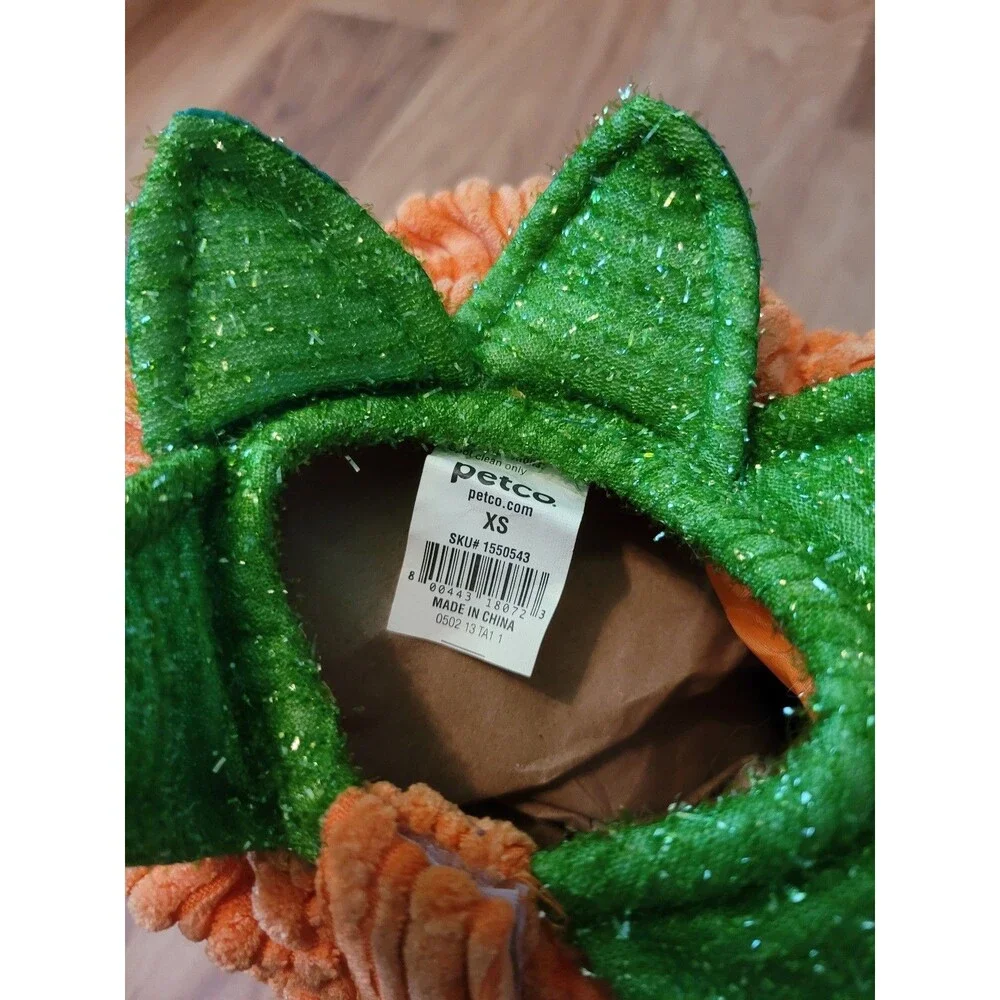 Petco XS Halloween Pumpkin Jack-O-Lantern Dog Costume Clothing NWOT